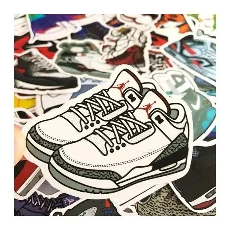 GARSIL - 50 Stickers Sneakers Zapatillas - Etiquetas Autoadhesivas