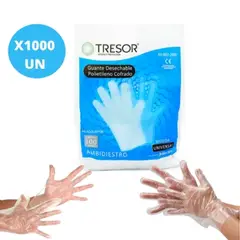 GENERICO - Guantes Desechables Multiusos Polietileno - 1000 Un. Tresor