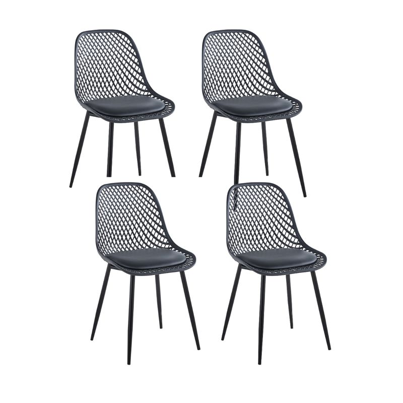 KLIK - Pack de 4 Sillas Europa Acolchadas - Negras