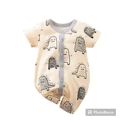 ANGO - Enterito VERANO bebé Algodón DINOS beige
