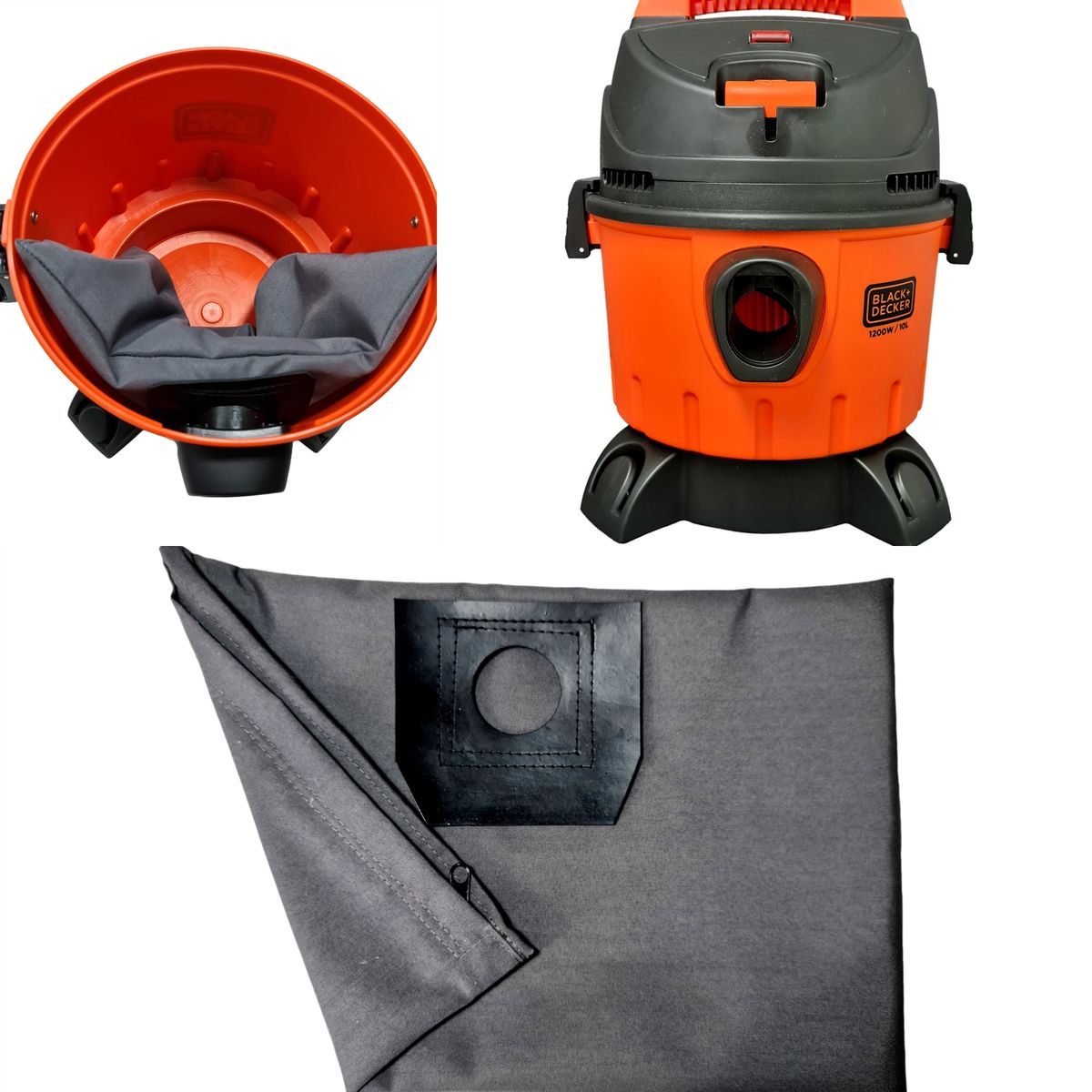 BOLPAS - Bolsa Para aspiradora Black  Decker Bdwd10 1200w