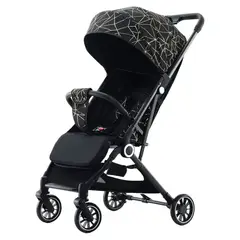 LUBABYCAS - Coche De Paseo Últra Compacto Negro