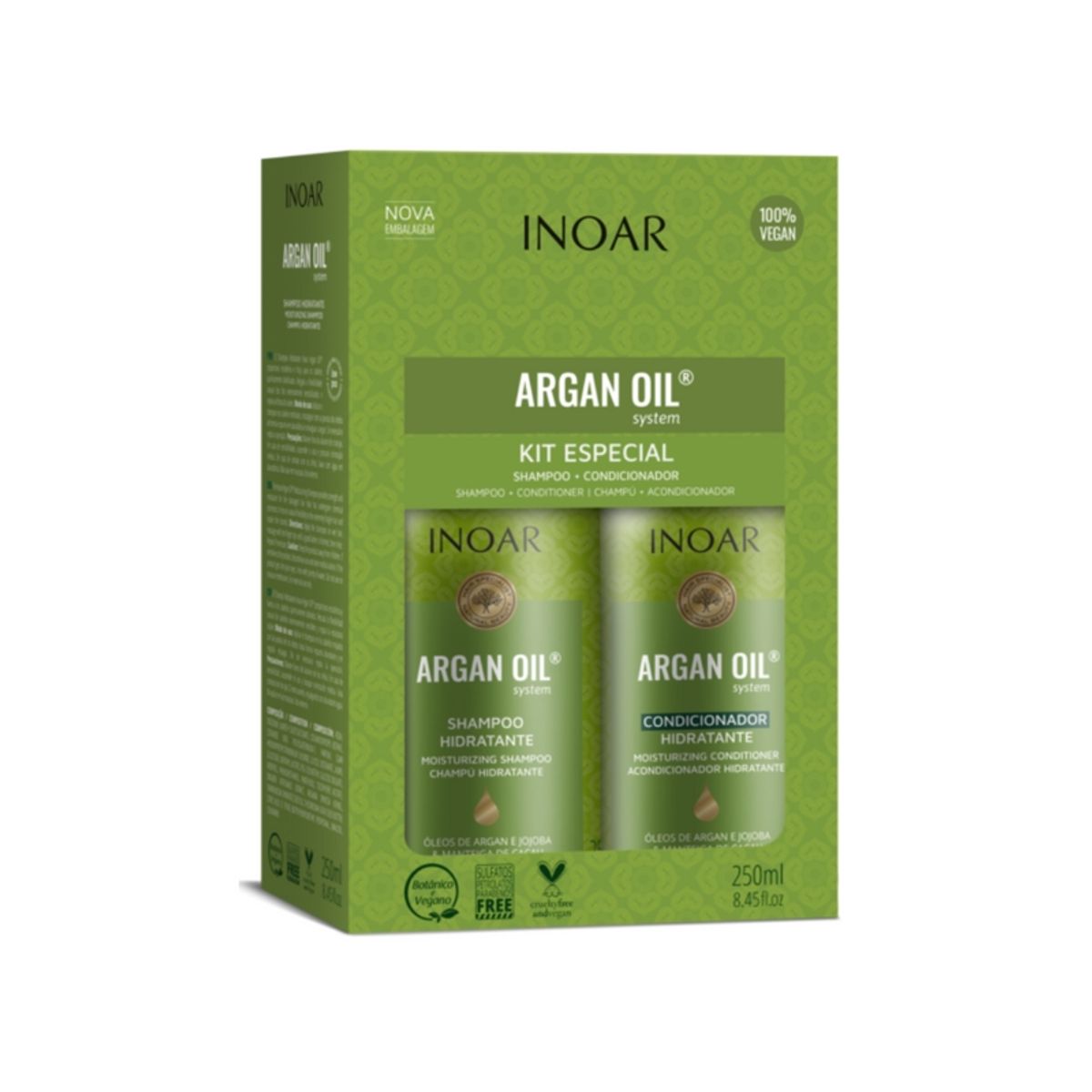 INOAR - Pack INOAR Argan Oil Shampoo  Acondicionador 250ml.