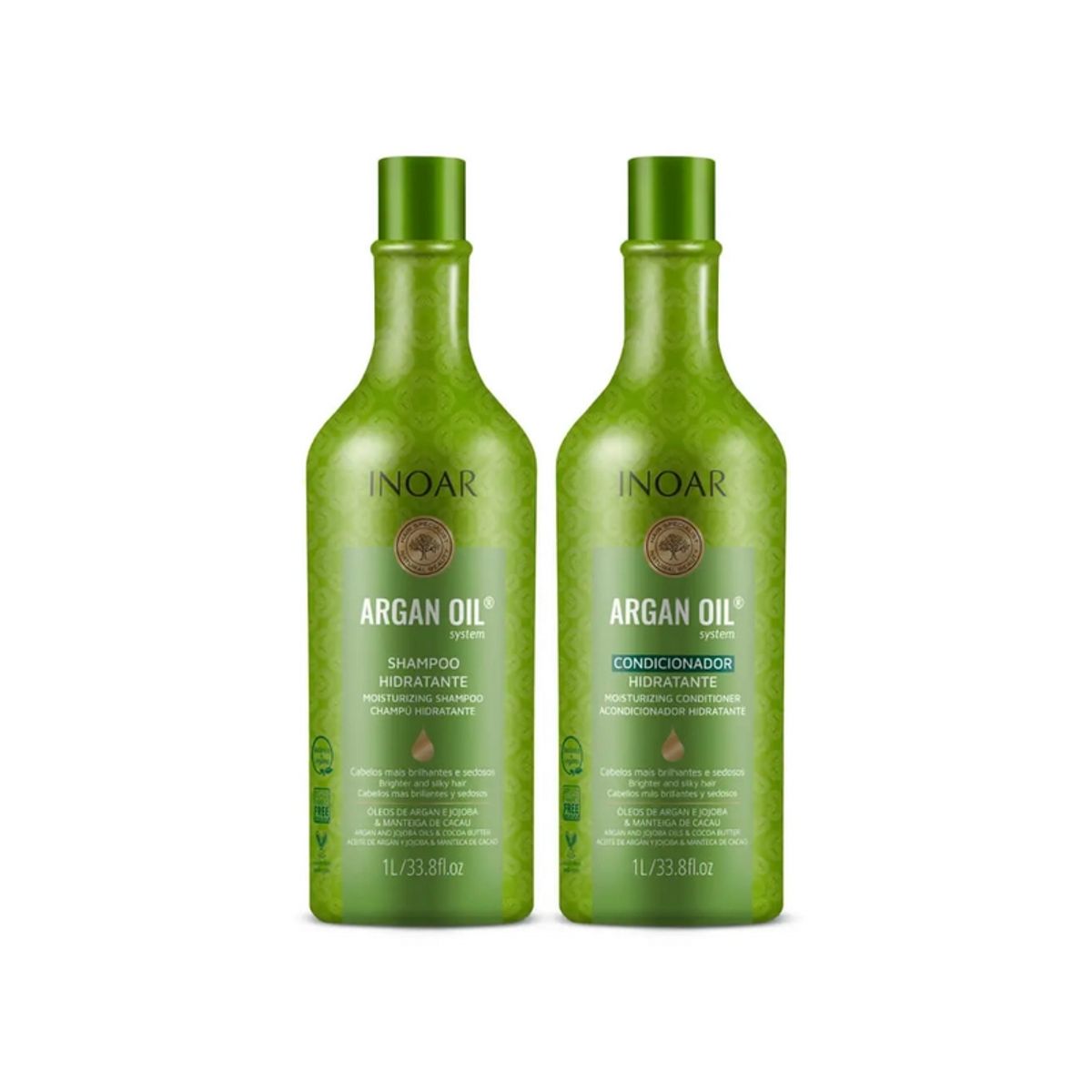 INOAR - Pack INOAR Argan Oil Shampoo  Acondicionador 1L.