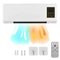 GENERICO - Calefactor tipo aire acondicionado De Pared con tendedero de ropa