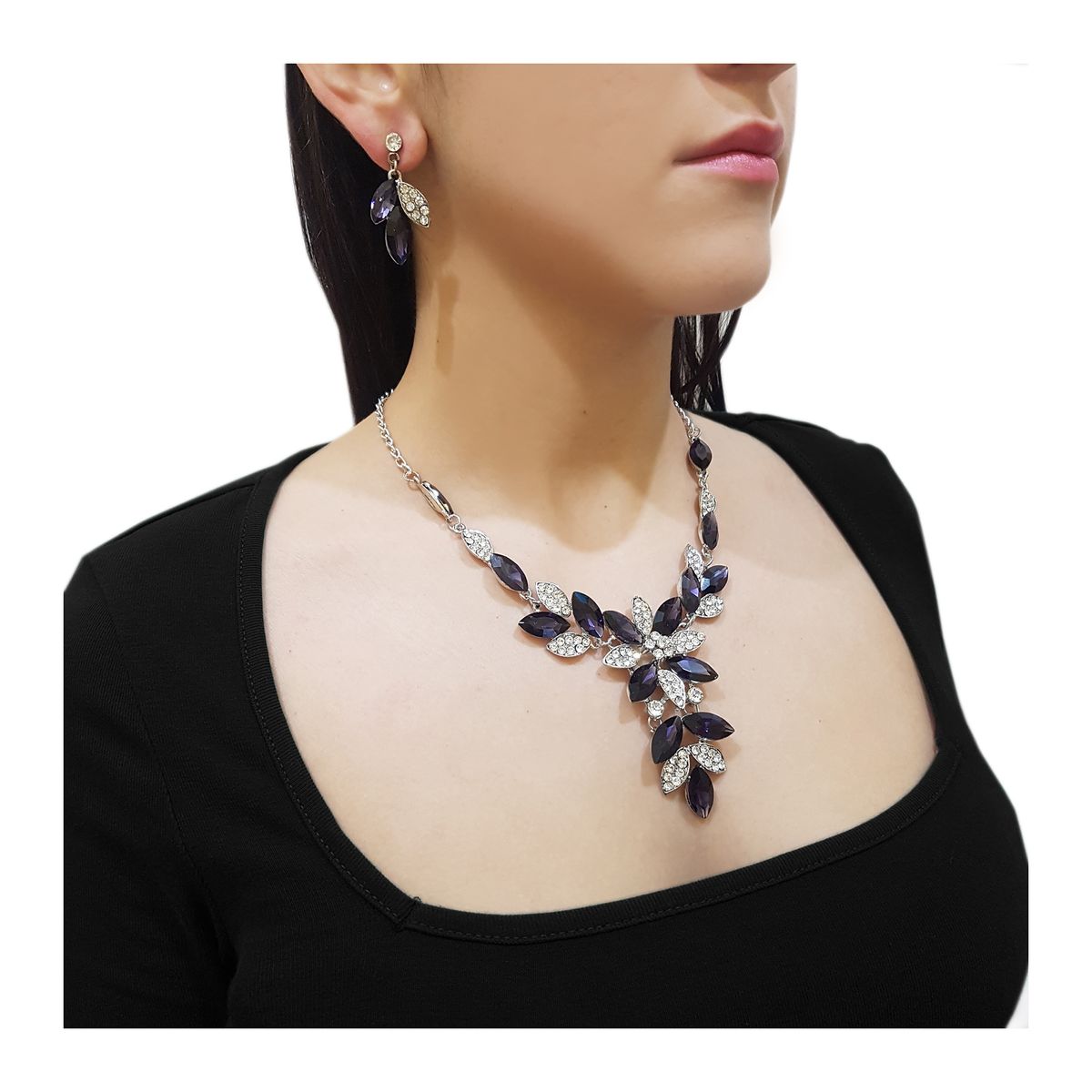 GENERICO - Set De Collar Y Aros Para Fiesta Triz