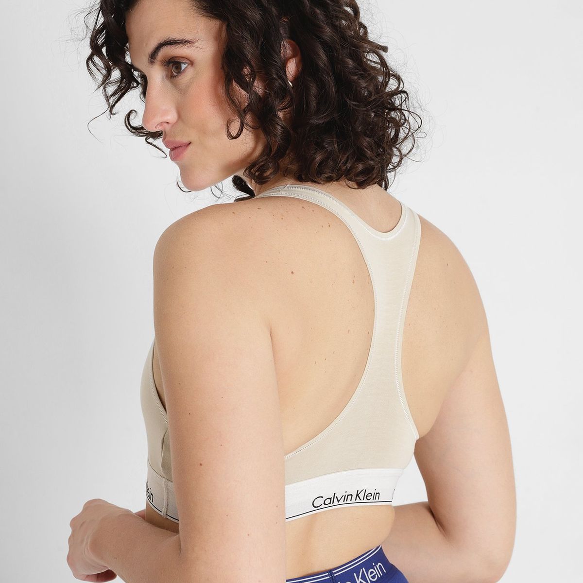 CALVIN KLEIN - Bralette con logo Blanco Calvin Klein