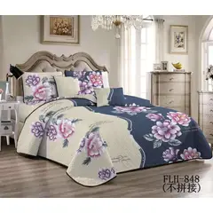 GENERICO - Quilt de Verano 2 plazas. con Diseño de Flores FLH848