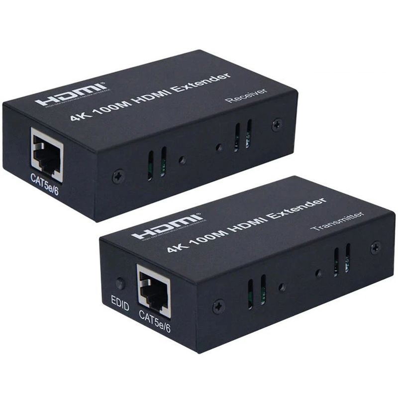 GENERICO - EXTENSOR HDMI 4K HASTA 100 METROS POR UTP. CAT.5E/CAT.6. ACTIVO