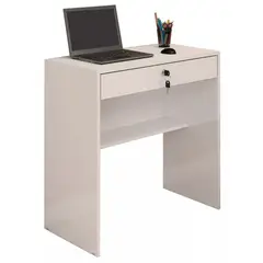 TODODESCUENTO - Escritorio Slim 1 Cajon, Home Office, Dormitorio- Blanco