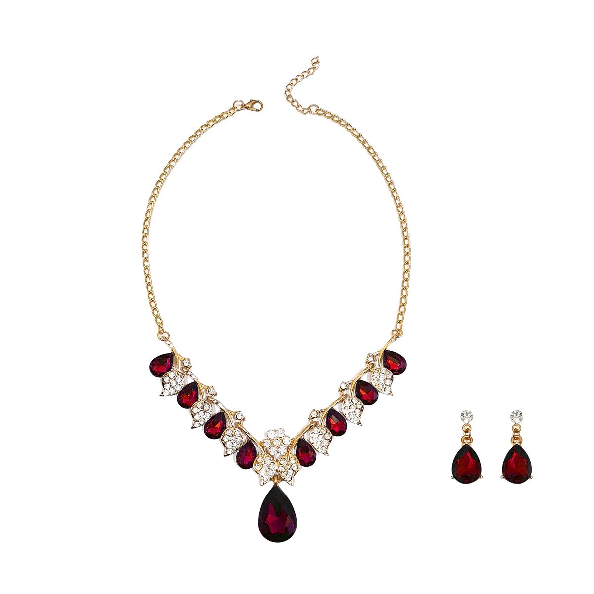 GENERICO - Set De Collar Y Aros Para Fiesta Elegancia Encanto