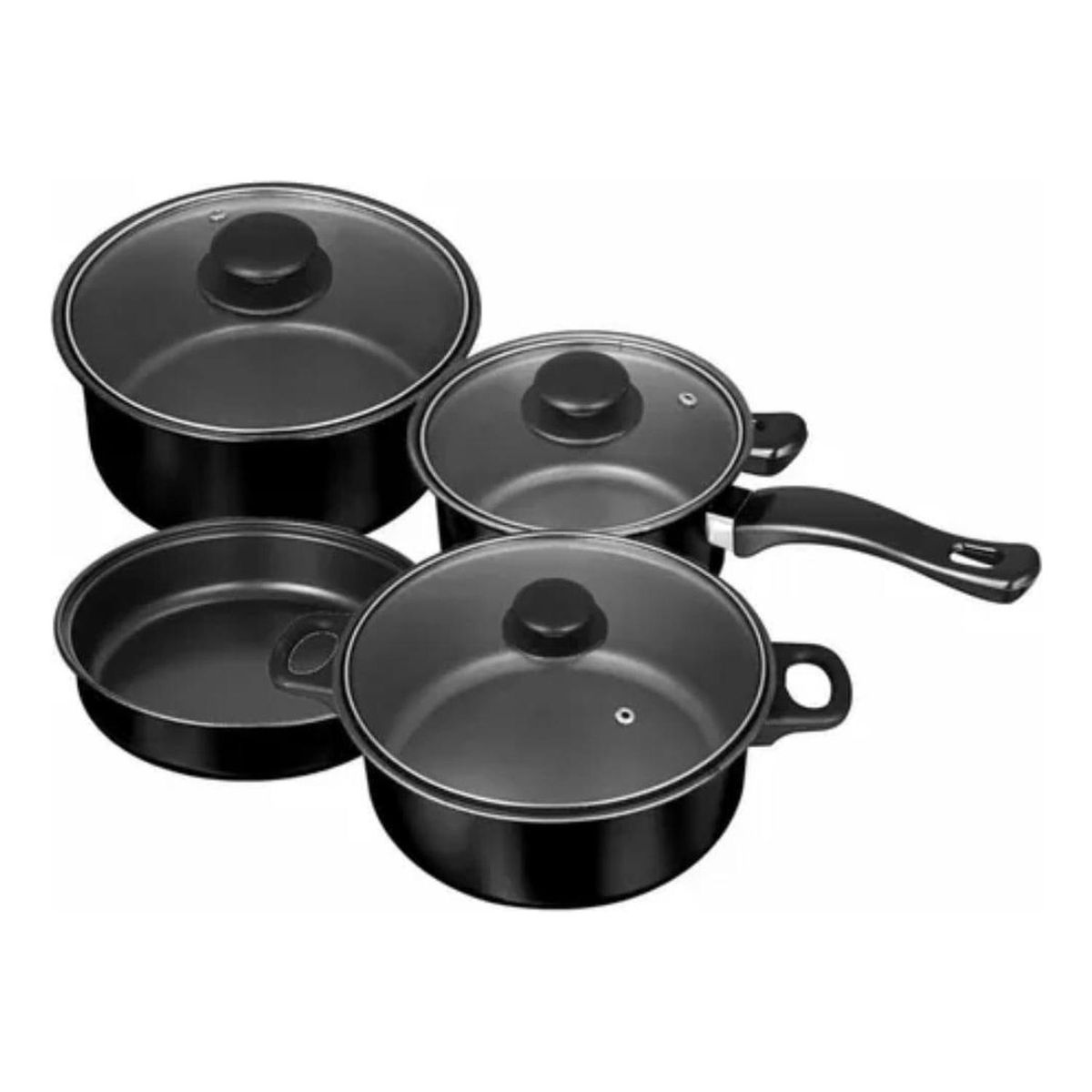 IMPORTCLICK - Juego Ollas Batería 7 Piezas Antiadherente