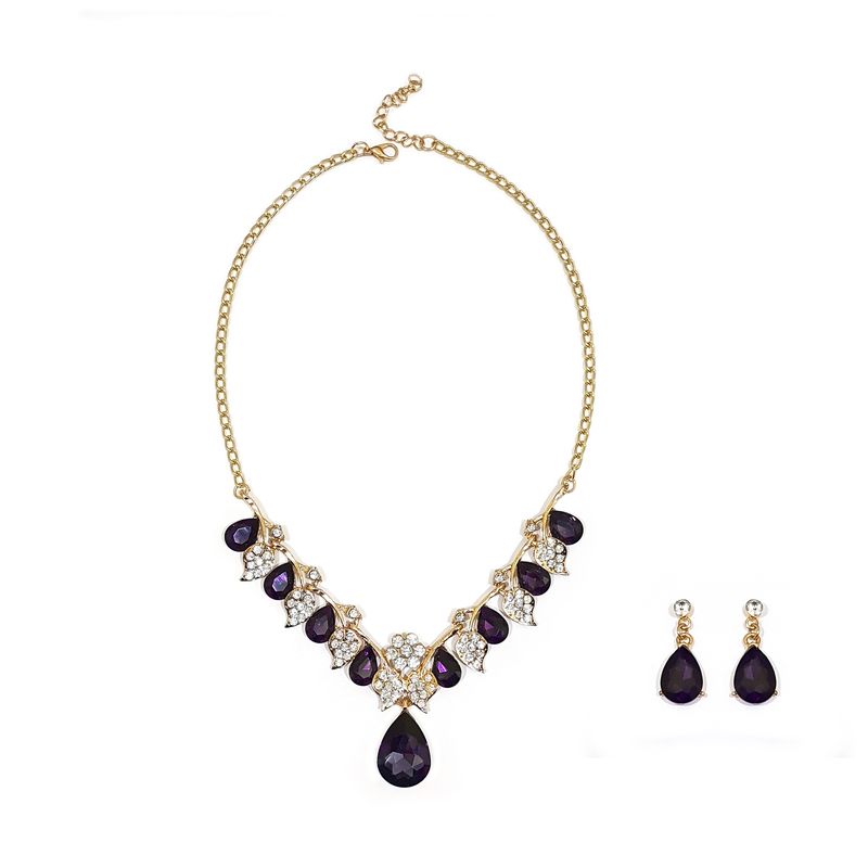 GENERICO - Set De Collar Y Aros Para Fiesta Elegancia Encanto