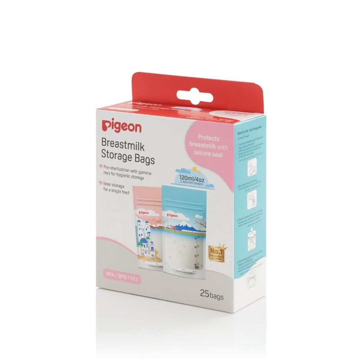 PIGEON - Bolsa Para Almacenamiento De Leche Materna 120ml