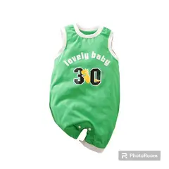 ANGO - Enterito VERANO bebé Algodón BASQUETBALL VERDE