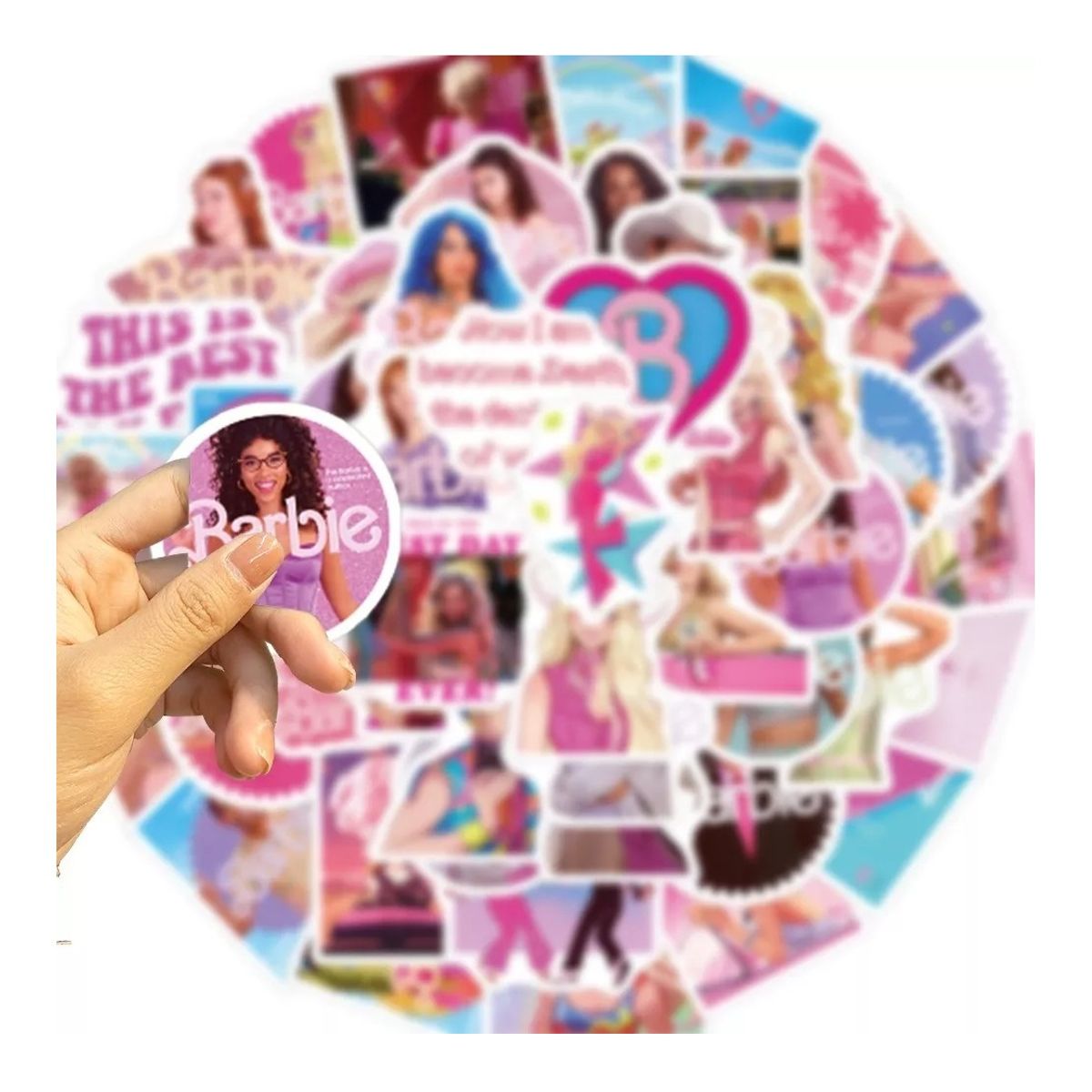 GARSIL - 50 Stickers De Barbie - Etiquetas Autoadhesivas