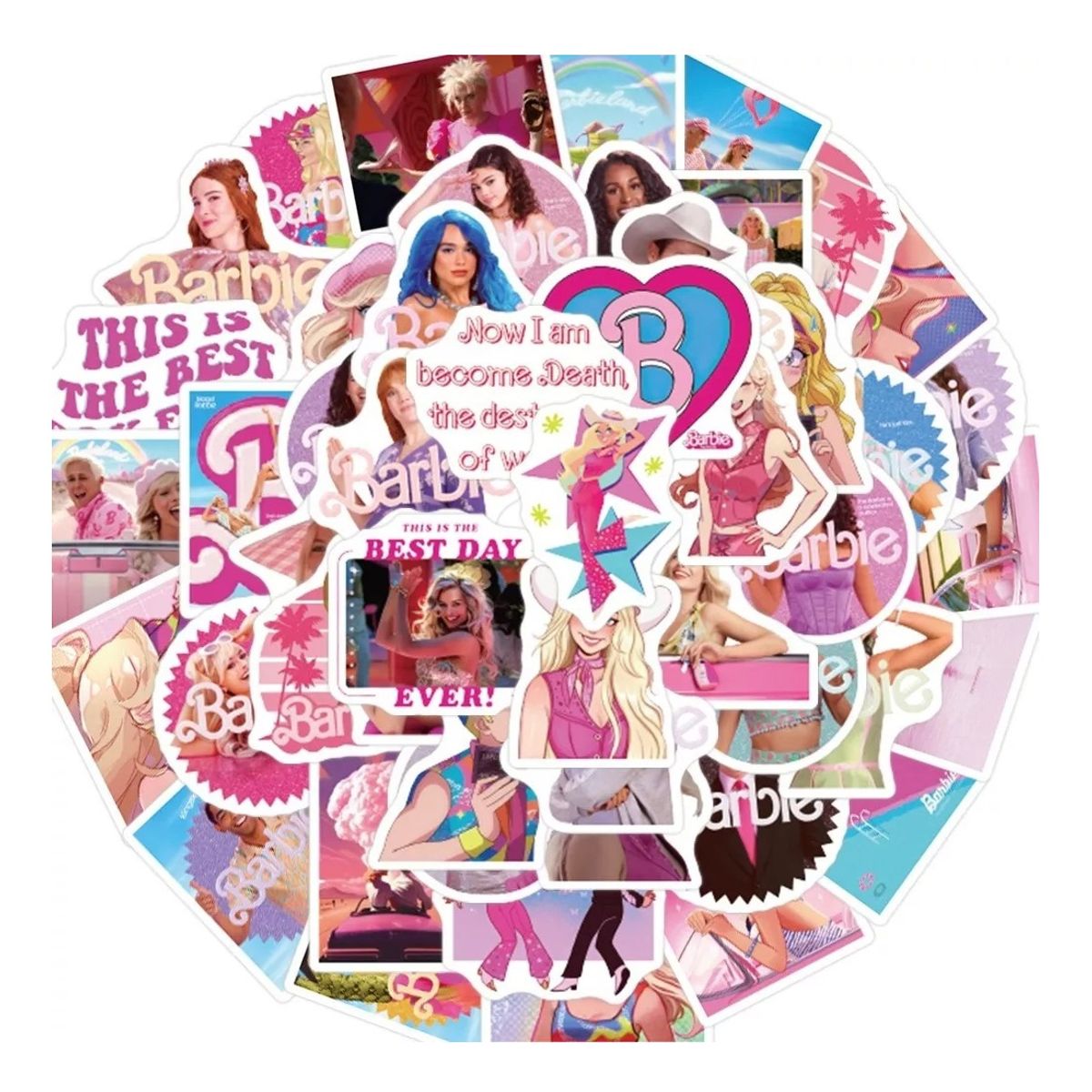 GARSIL - 50 Stickers De Barbie - Etiquetas Autoadhesivas