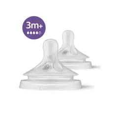 AVENT - Tetina Natural SCY964/02 3m+ Flujo rápido