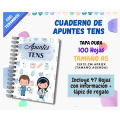 GENERICO - CUADERNO DE APUNTES TENS A5 - 100 HOJAS