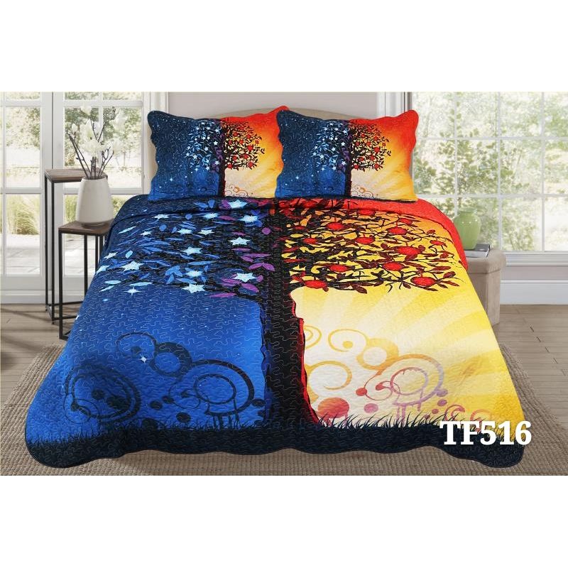 GENERICO - Quilt de Verano 2 plazas. Diseño de Colores TF516