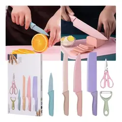 GENERICO - Set De Cuchillos Ceramica Cocina 6 Piezas Utensilios Pastel