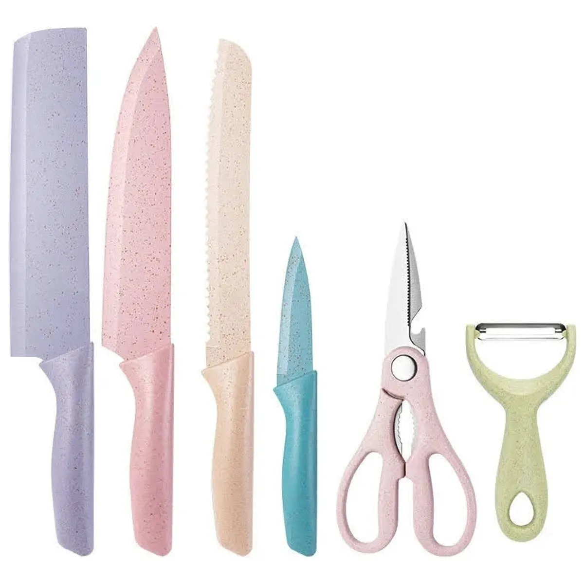 GENERICO - Set De Cuchillos Ceramica Cocina 6 Piezas Utensilios Pastel