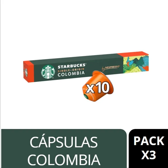 STARBUCKS - Pack 3 Café Starbucks® By Nespresso® Colombia 10 Cápsulas