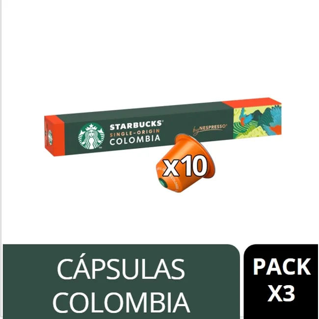 STARBUCKS - Pack 3 Café Starbucks® By Nespresso® Colombia 10 Cápsulas