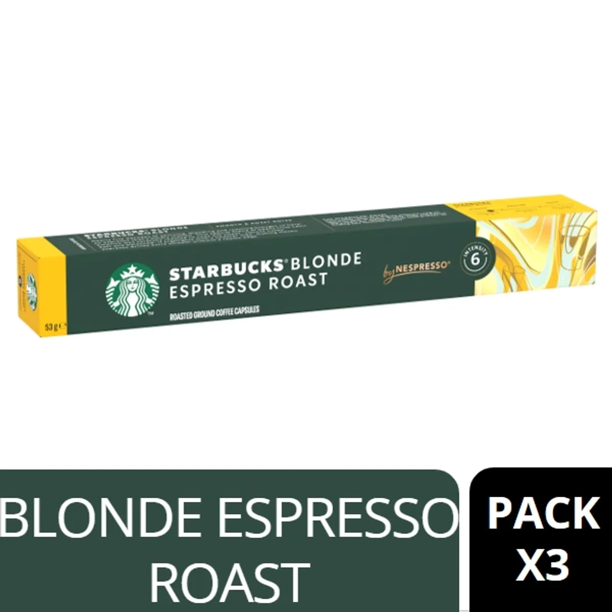 STARBUCKS - Pack 3 Starbucks® by Nespresso® Blonde Espresso Roast 10 cap