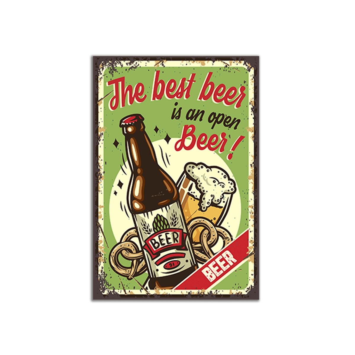 GENERICO - Cartel de Metal Vintage Cerveza LM39V1