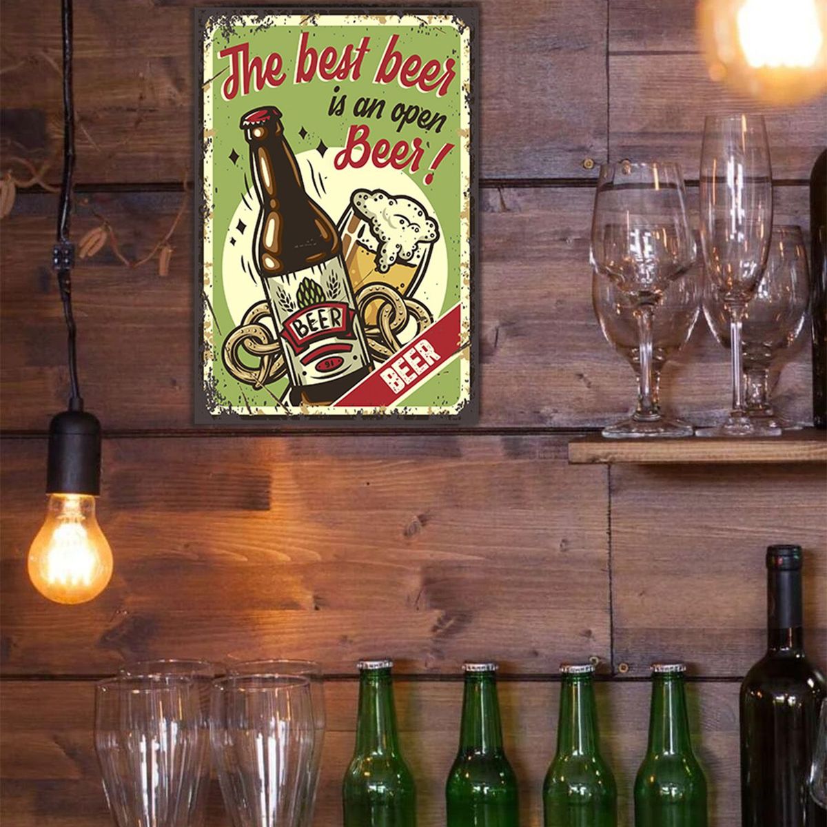 GENERICO - Cartel de Metal Vintage Cerveza LM39V1