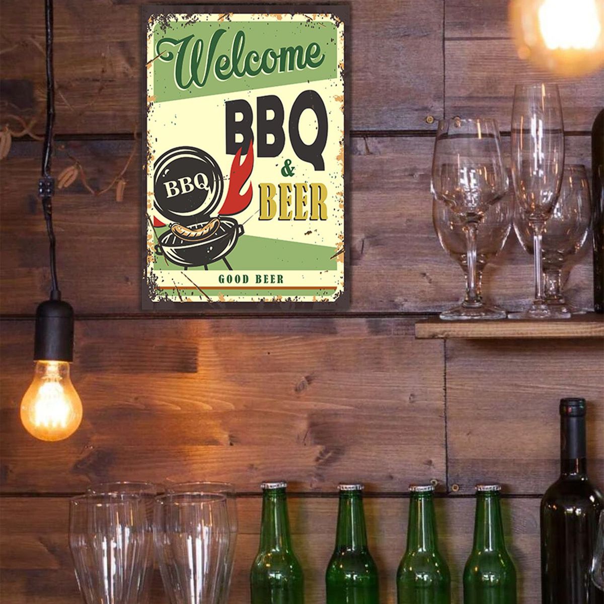 GENERICO - Cartel de Metal Vintage Cerveza LM39V2