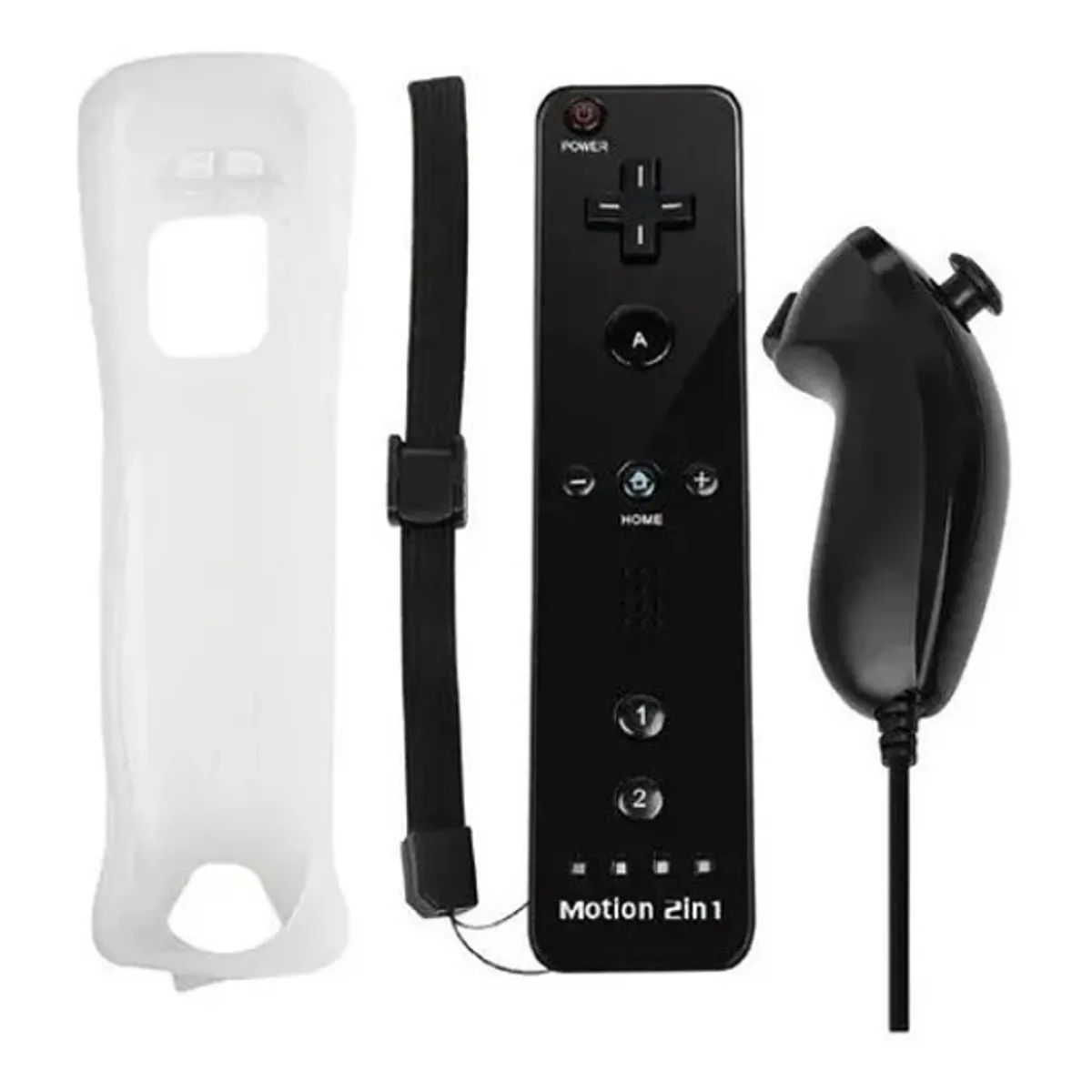 GENERICO - Joystick Para Wii Negro Control Wiimote Mando Wii  Nunchuk