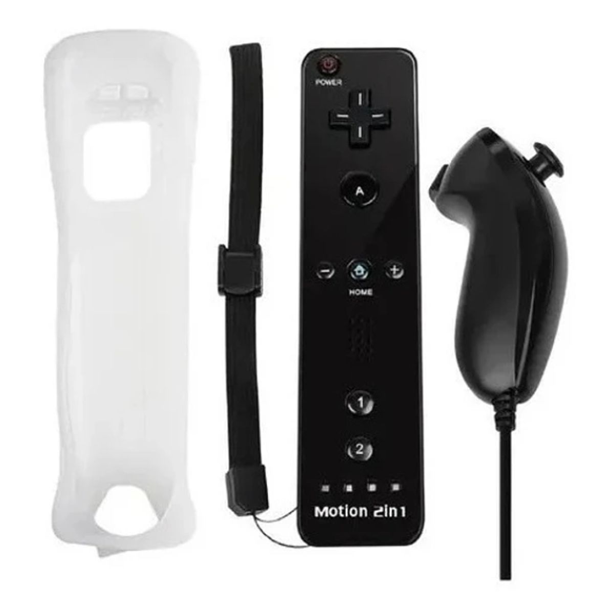 GENERICO - Joystick Para Wii Negro Control Wiimote Mando Wii  Nunchuk