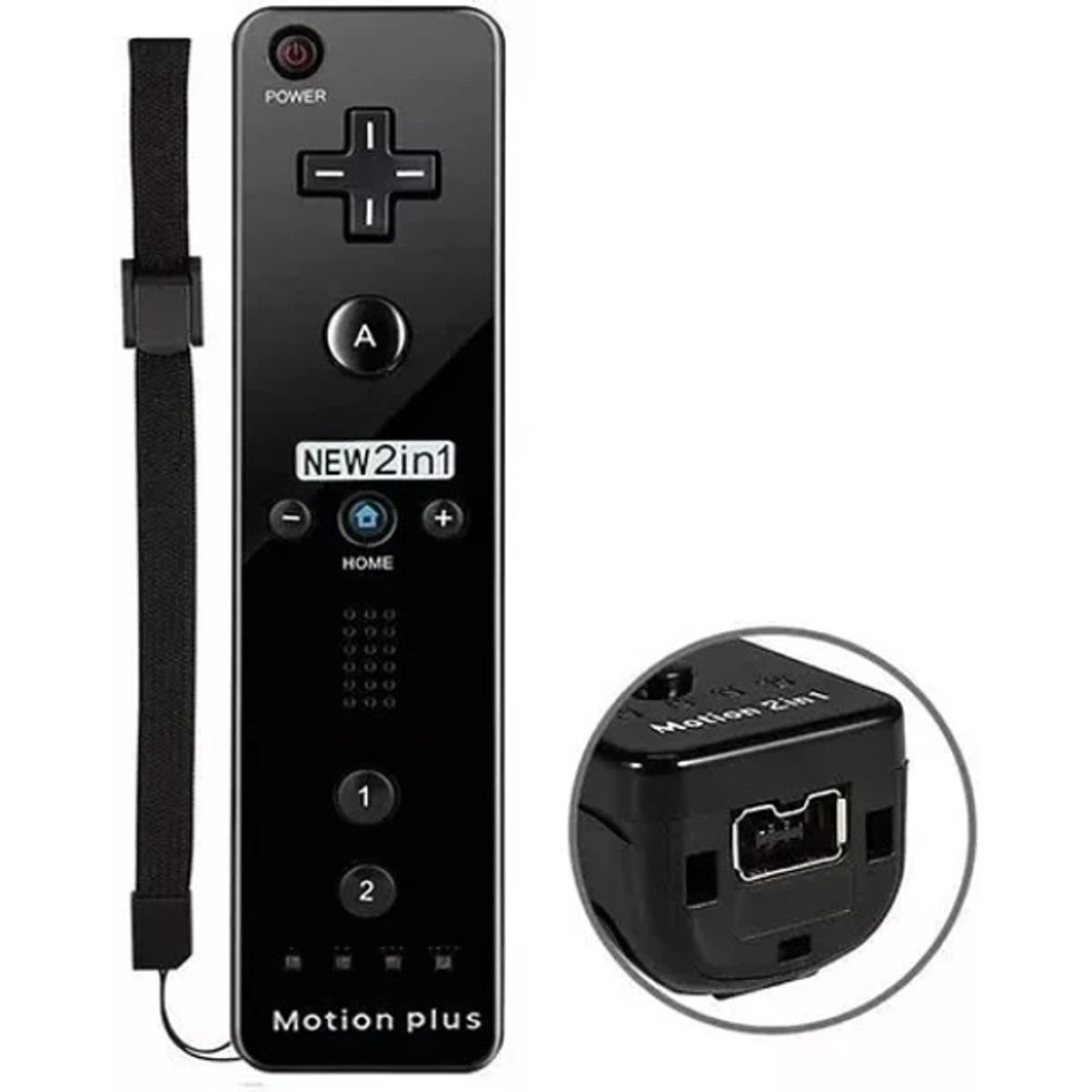 GENERICO - Joystick Para Wii Negro Control Wiimote Mando Wii  Nunchuk