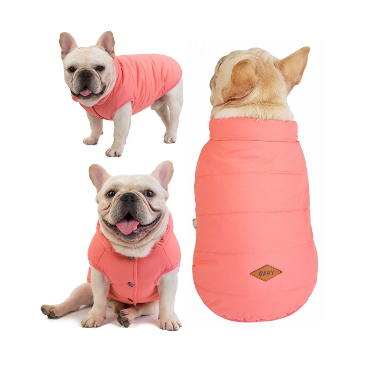 MASCO TODO - Parka Chaqueta Impermeable Perro Talla S Rosa
