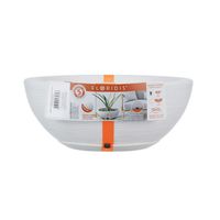 MACETERO BLANCO BOWL 13CM ALTO CON PLATO