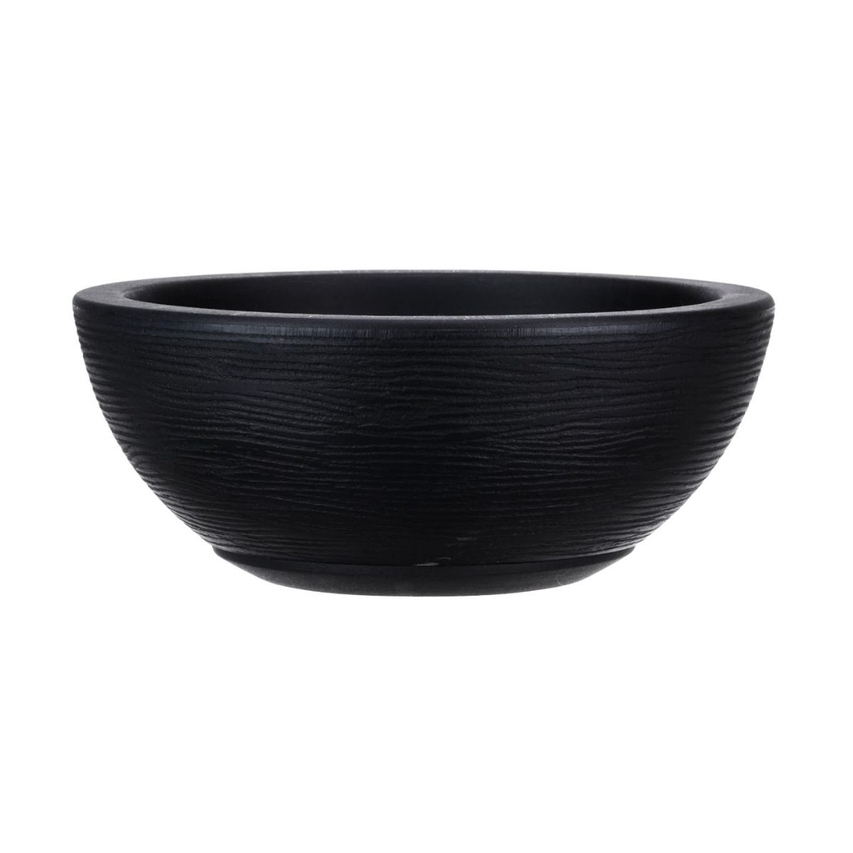 FLORIDIS - MACETERO FLORIDIS NEGRO BOWL 13CM ALTO CON PLATO