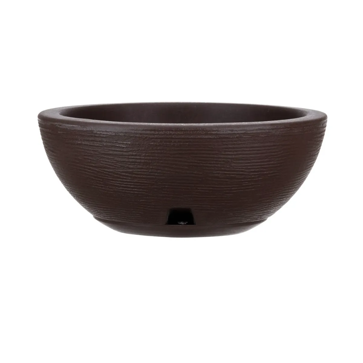 FLORIDIS - MACETERO FLORIDIS MARRON BOWL 13CM ALTO CON PLATO