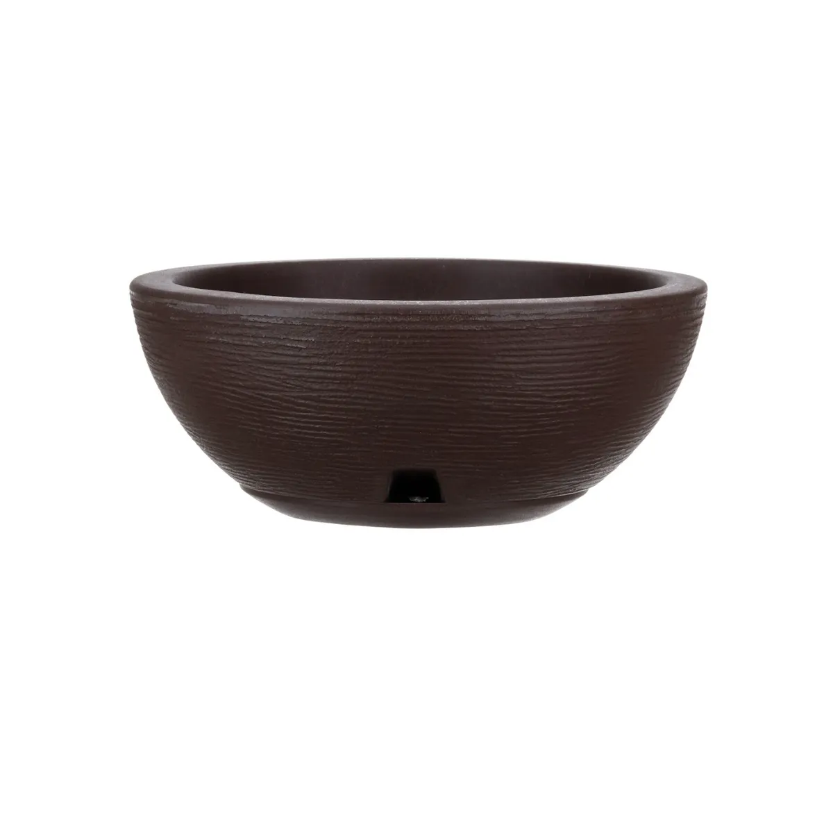 FLORIDIS - MACETERO FLORIDIS MARRON BOWL 13CM ALTO CON PLATO