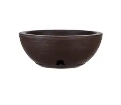FLORIDIS - MACETERO MARRON BOWL 13CM ALTO CON PLATO