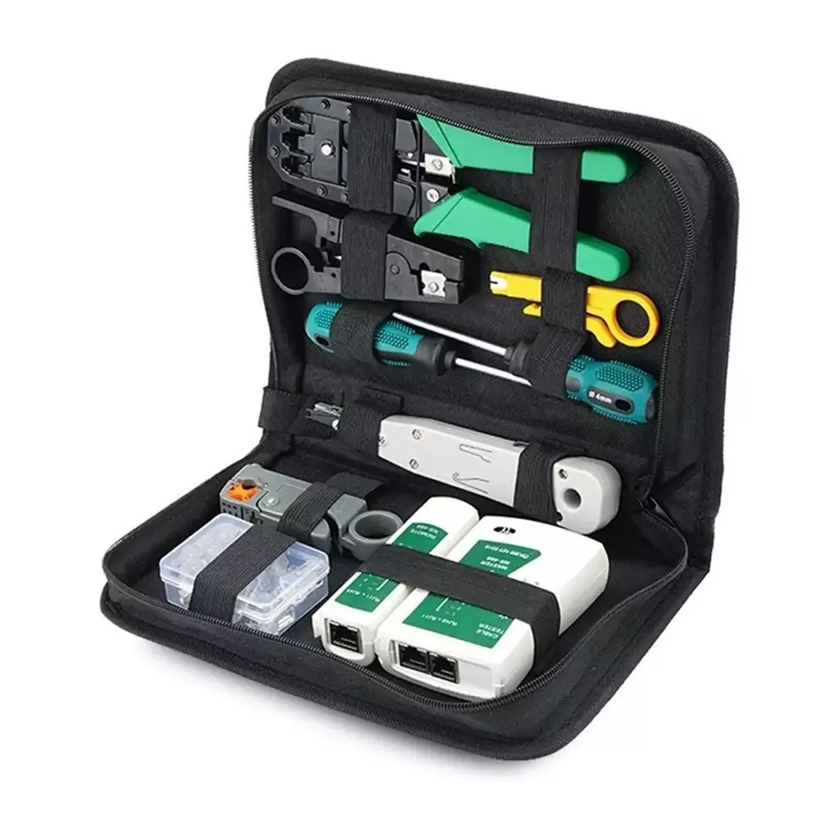 GENERICO - Kit Herramientas Para Redes Rj45 Rj11 Crimpeadora