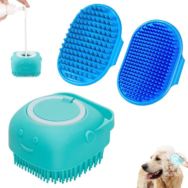 EVERSO - Cepillo De Baño Perro Peine De Goma Relajante Para Mascotas