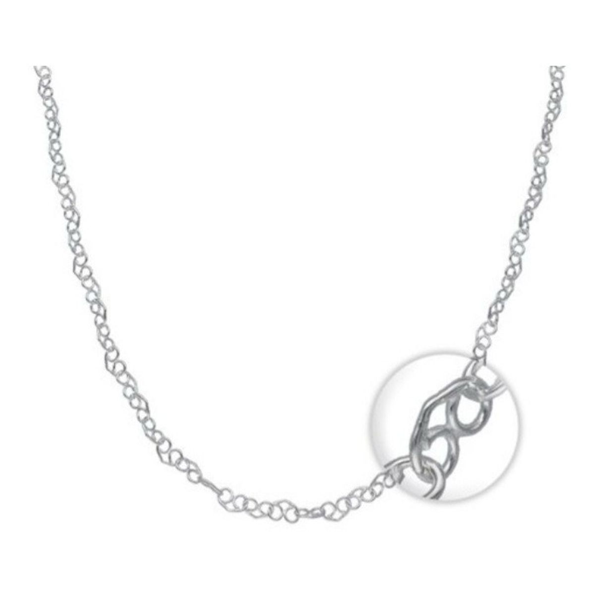 GENERICO - Collar De Corazones Calados 40 Cm Plata ley 925 Mas Estuche