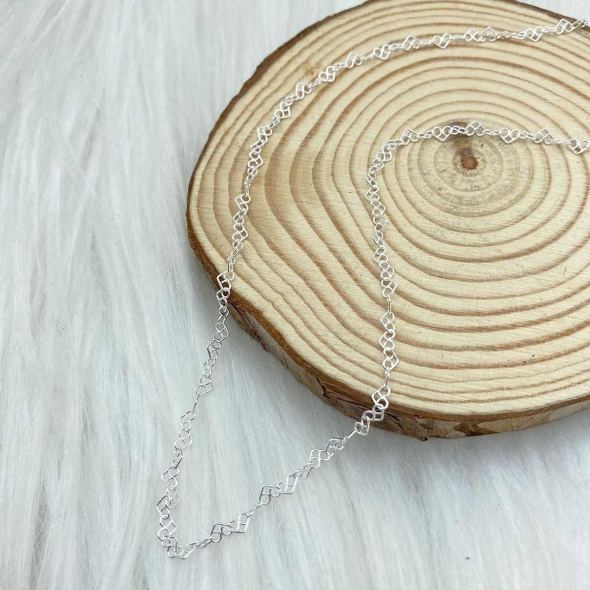 GENERICO - Collar De Corazones Calados 40 Cm Plata ley 925 Mas Estuche