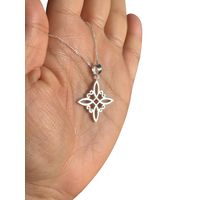 Collar Dije Nudo De Bruja Singapur Plata 925 +caja