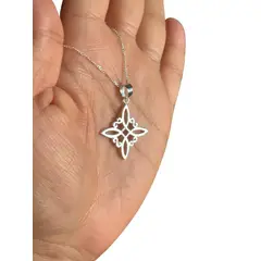 GENERICO - Collar Dije Nudo De Bruja Singapur Plata 925 +caja