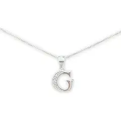GENERICO - Collar Letra G Circones Juvenil Plata Italiana 925 +caja