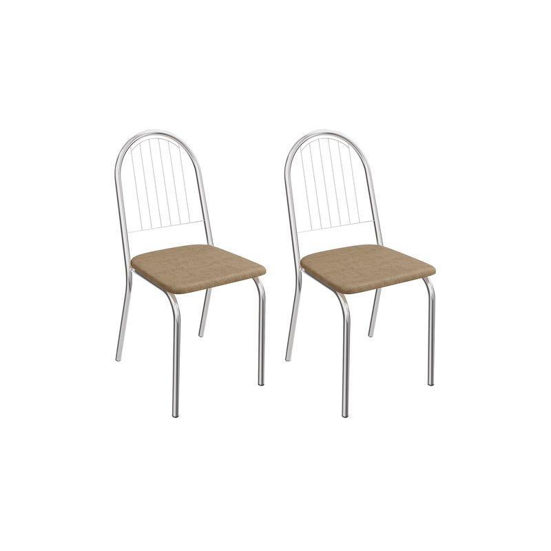 HOGA - Set 2 Sillas Noruega Cromado Capucciono