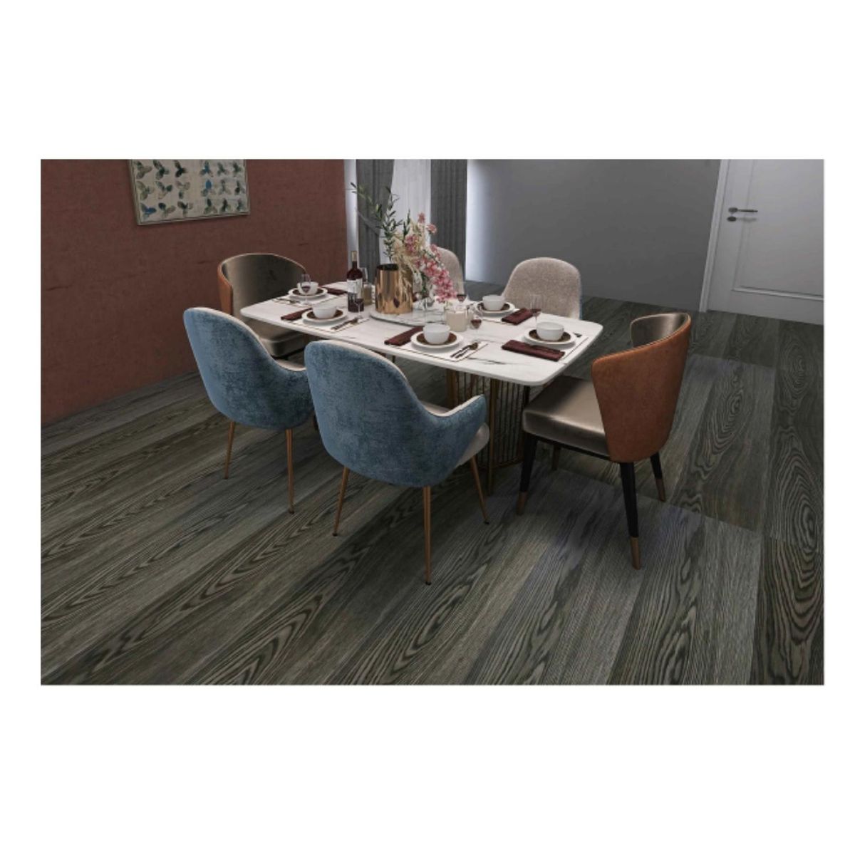 MOBII - Piso Vinilico Adhesivo Simil Madera 5 M2 Spc680028